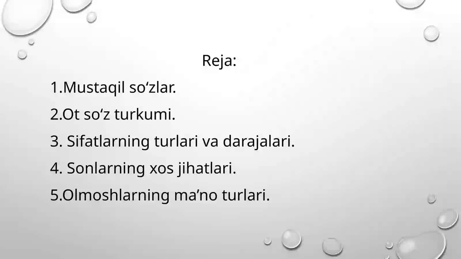 Ot, sifat, son va olmosh so‘z turkumlari 2