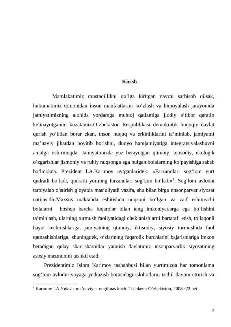 Muammo bo‘yicha pedagogik, psixologik, metodik adabiyotlar tahlili 2
