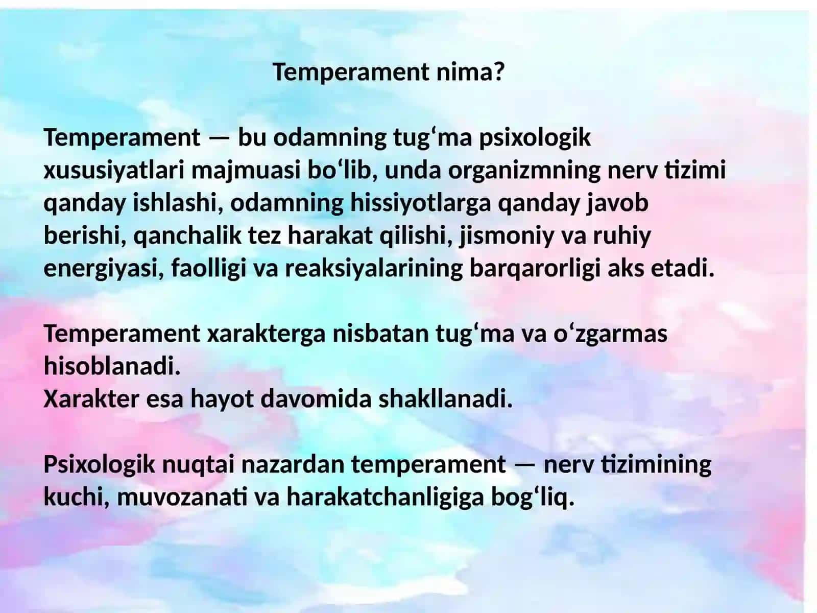 Temperament 2