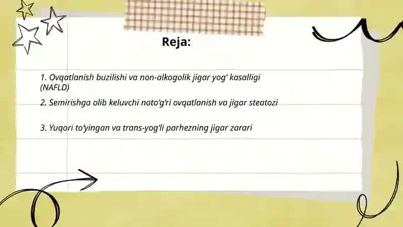 Ovqatlanishning buzilishi — jigar patalogiyasining sababi 2