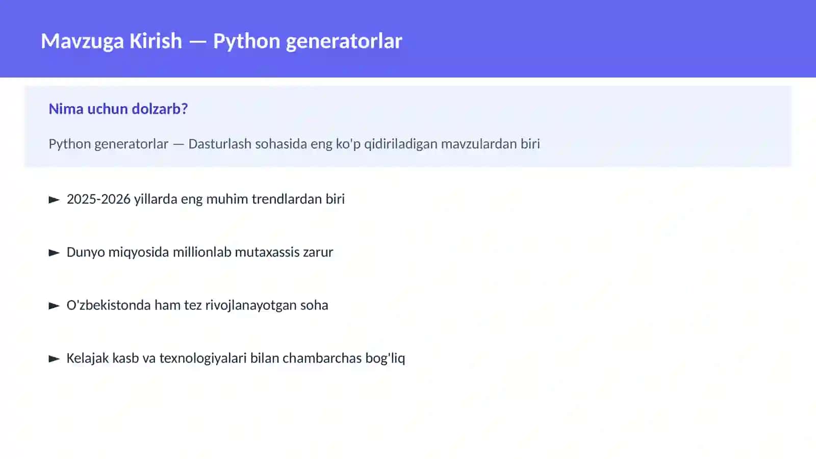 PYTHON DASTURLASH 2