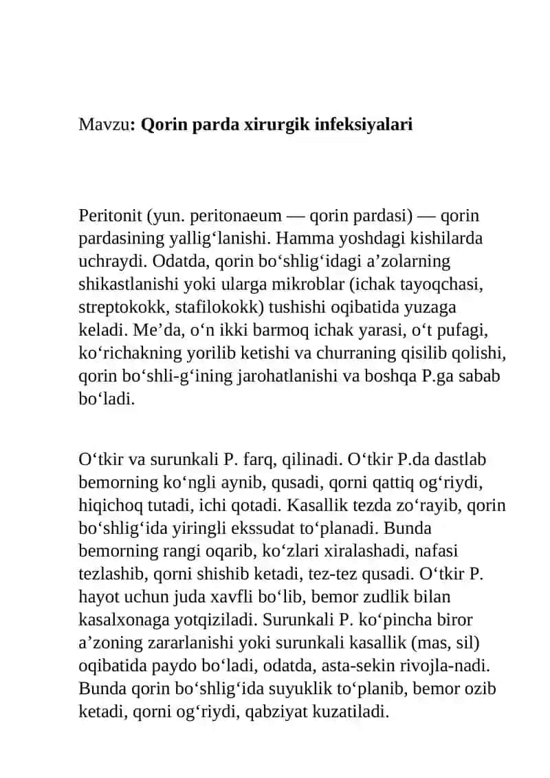 Qorin parda xirurgik infeksiyalari 2