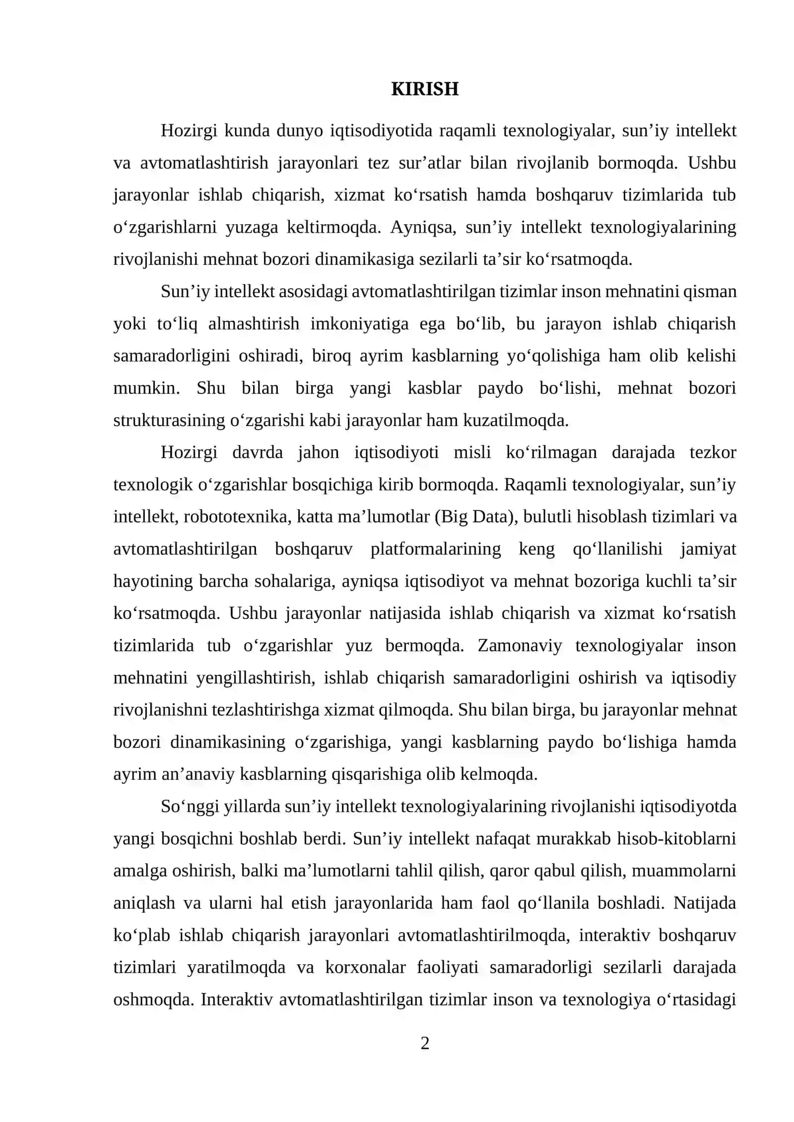 SUN’IY INTELLEKTNING INTERAKTIV AVTOMATLASHTIRILGAN MEHNAT BOZORI DINAMIKASIGA TA’SIRI 2