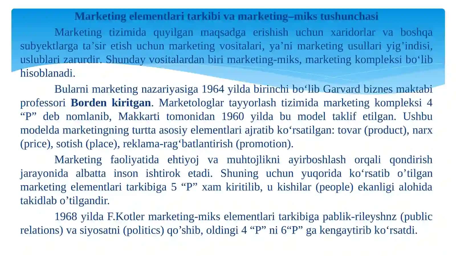 MARKETINGNING MOHIYATI, MAQSADI VA VAZIFALARI 2