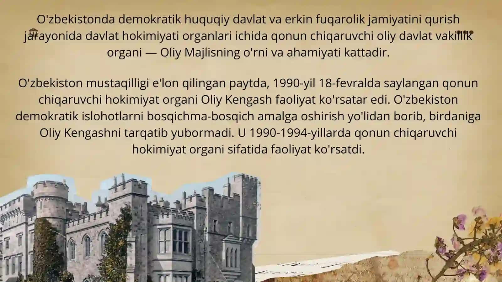 O'zbekistonda parlament tizimi va undagi islohotlar 2