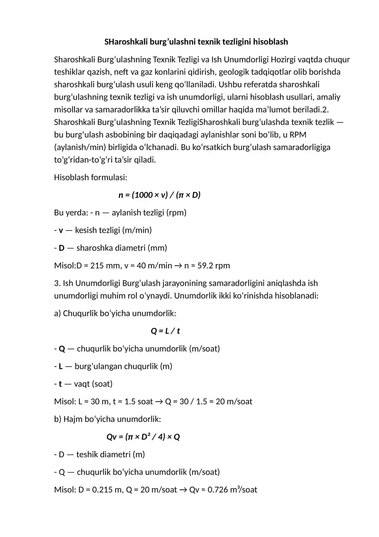 SBU-125 stanogini ish unumdorligini hisoblash 2