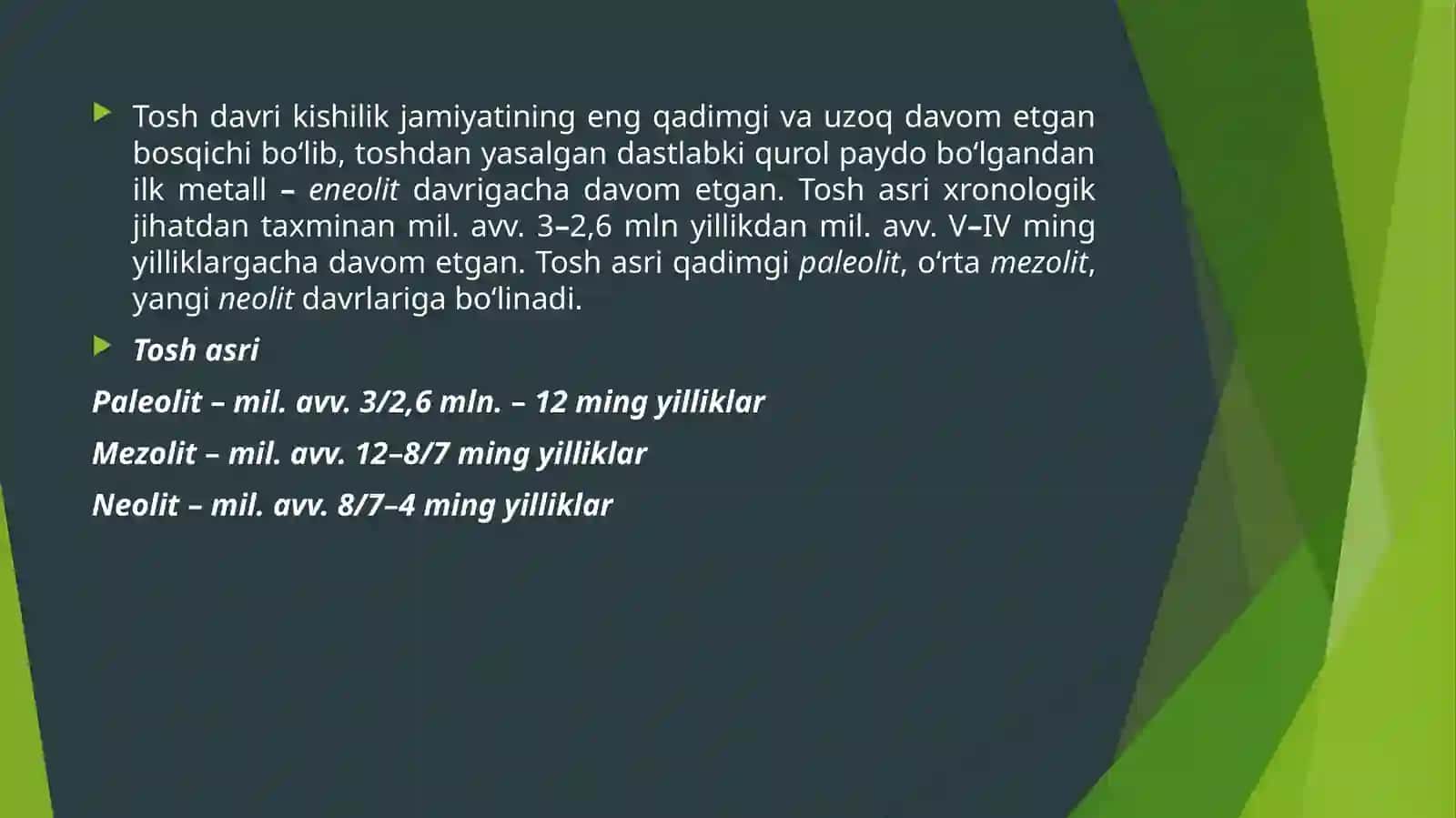 Temir davri xususiyatlari 2
