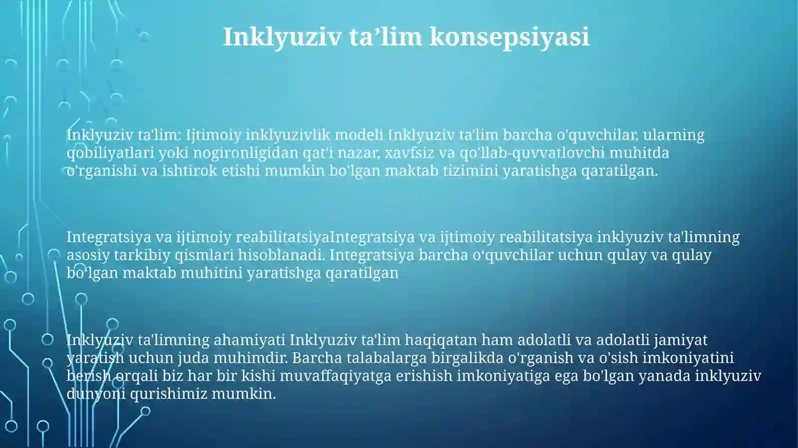 Inklyuziv Ta'Limning Mohiyati Intgratsion Ta'Lim Va Ijtimoiy Reabilitasiya 2
