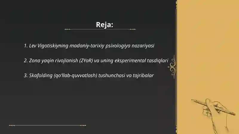 Lev Vigotskiyning madaniy-tarixiy psixologiya nazariyasi 2