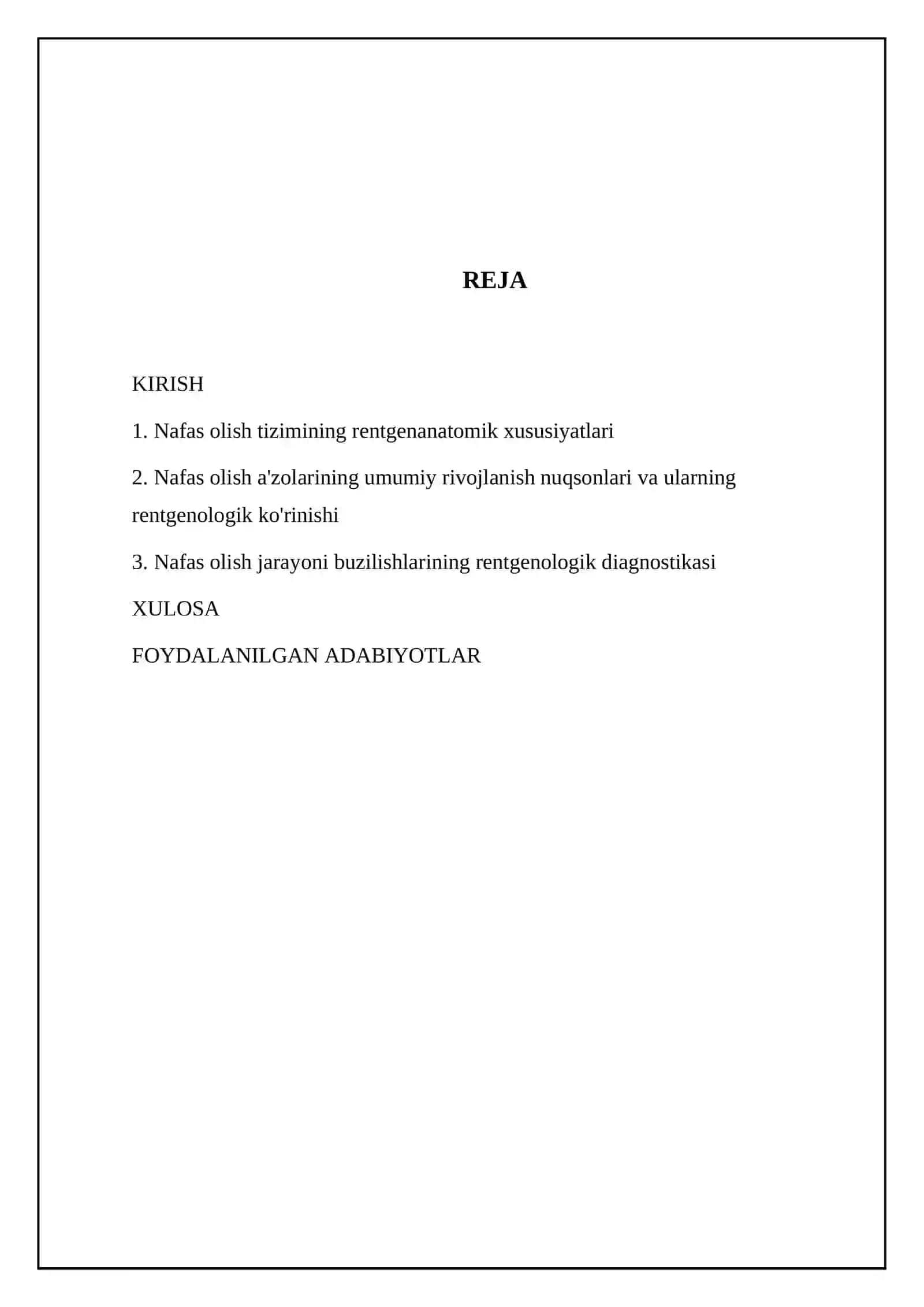 Nafas olish jarayoni buzilishlarining rentgenologik diagnostikasi 2