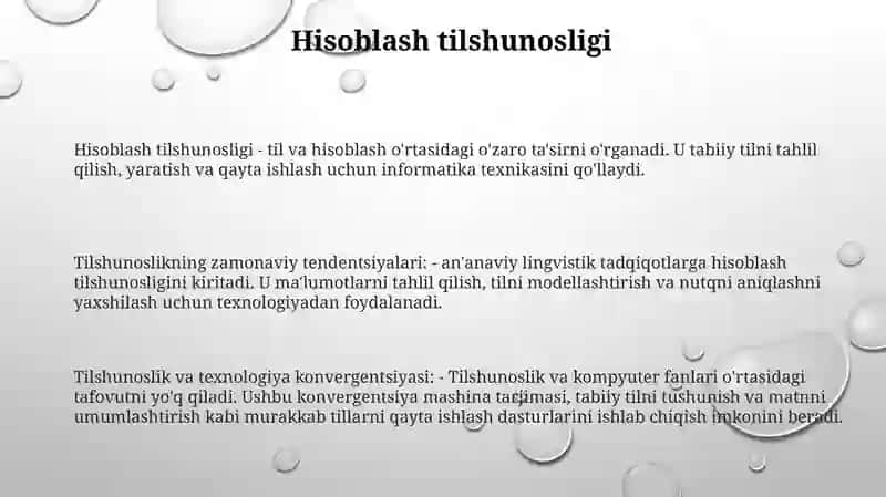 Tilshunoslikning Zamonaviy YoʻNalishlari 2