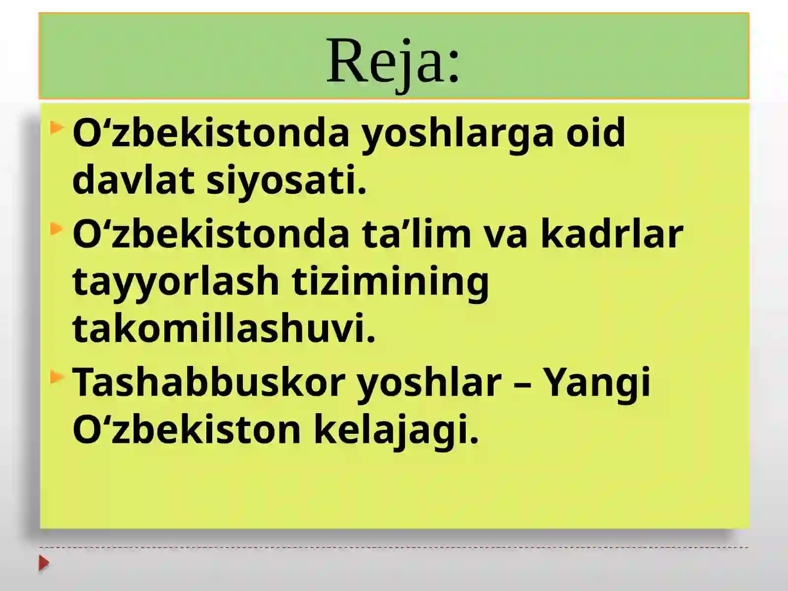 O‘zbеkistоn Rеspublikаsidа tа’lim sоhаsidа аmаlgа оshirilgаn islоhоtlаr 2