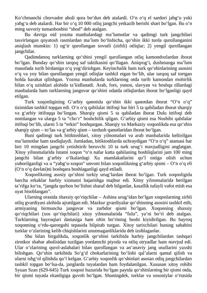 Turk Xoqonligi Harbiy Tizimi 2