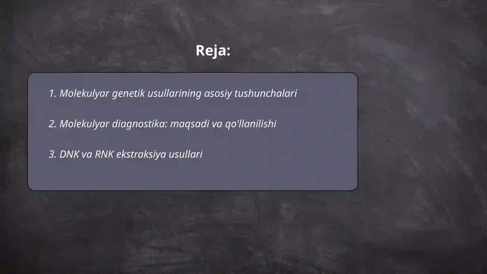 Molekulyar genetik usullarni mohiyati va va ularniqo’llanilishi 2