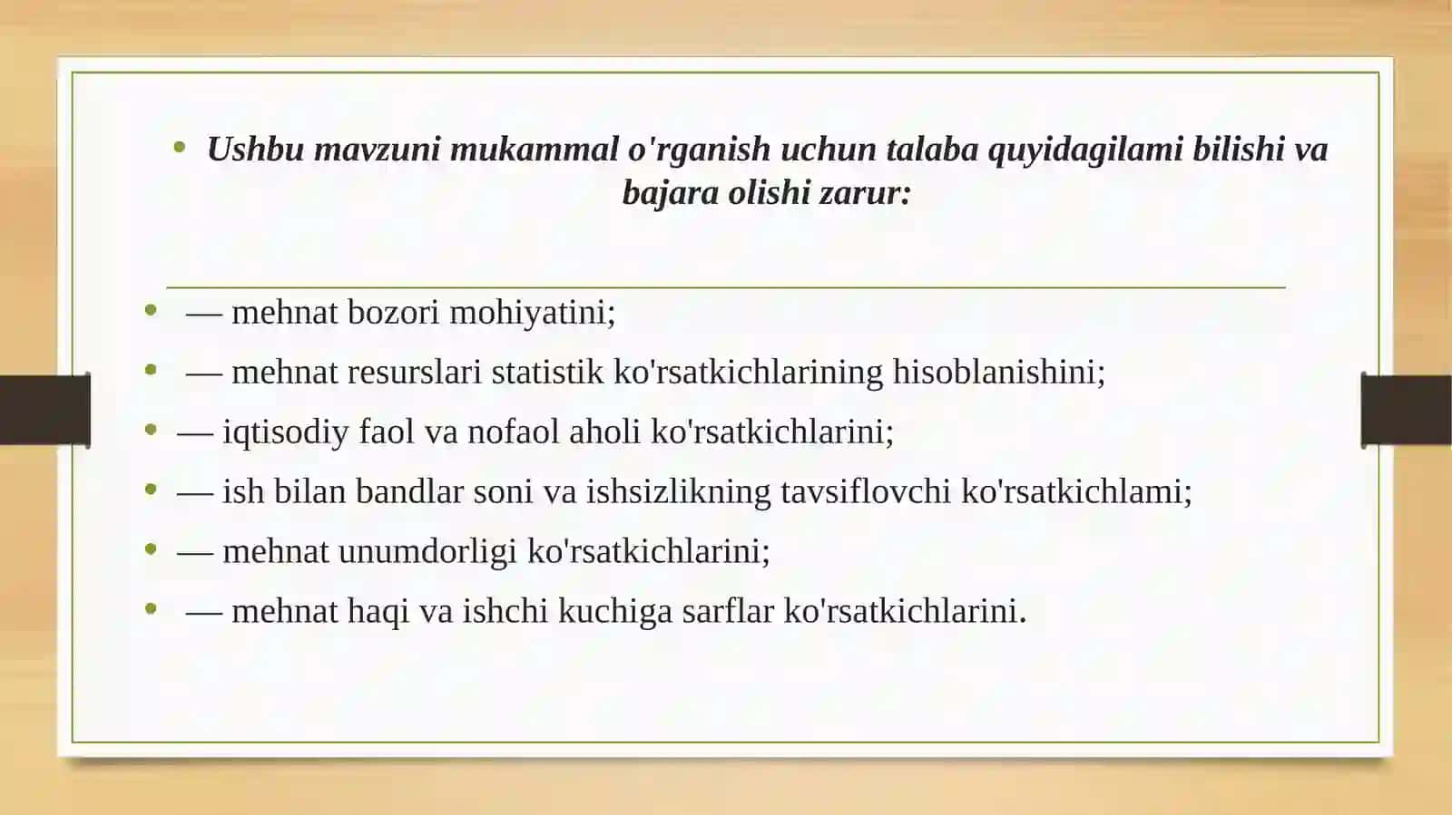 Mehnat bozori statistikasi 2