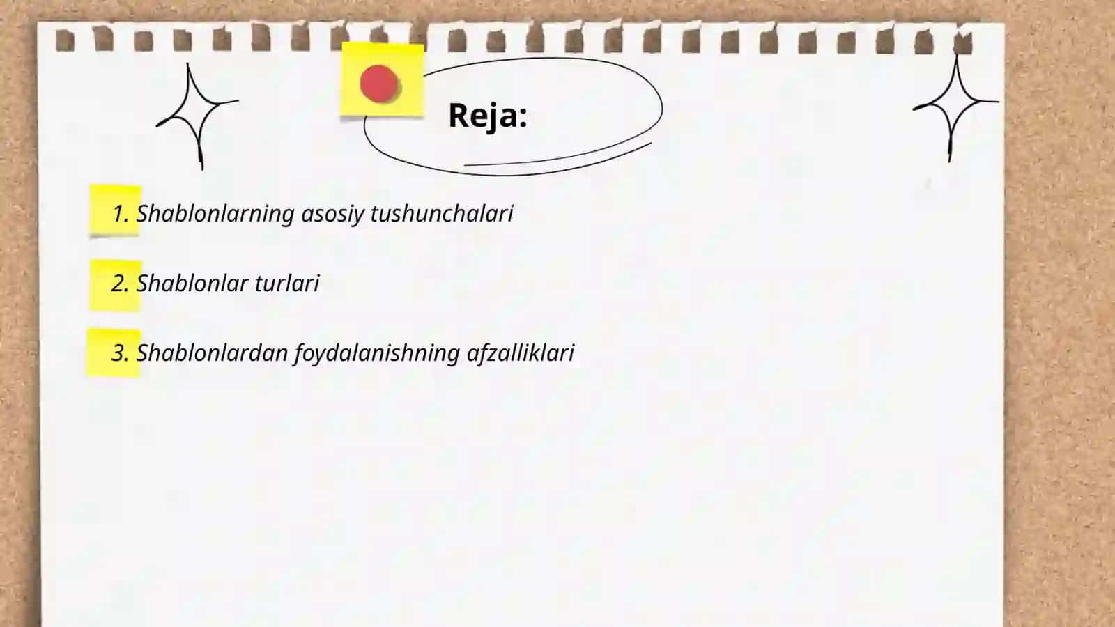 Shablonlardan foydalanish 2