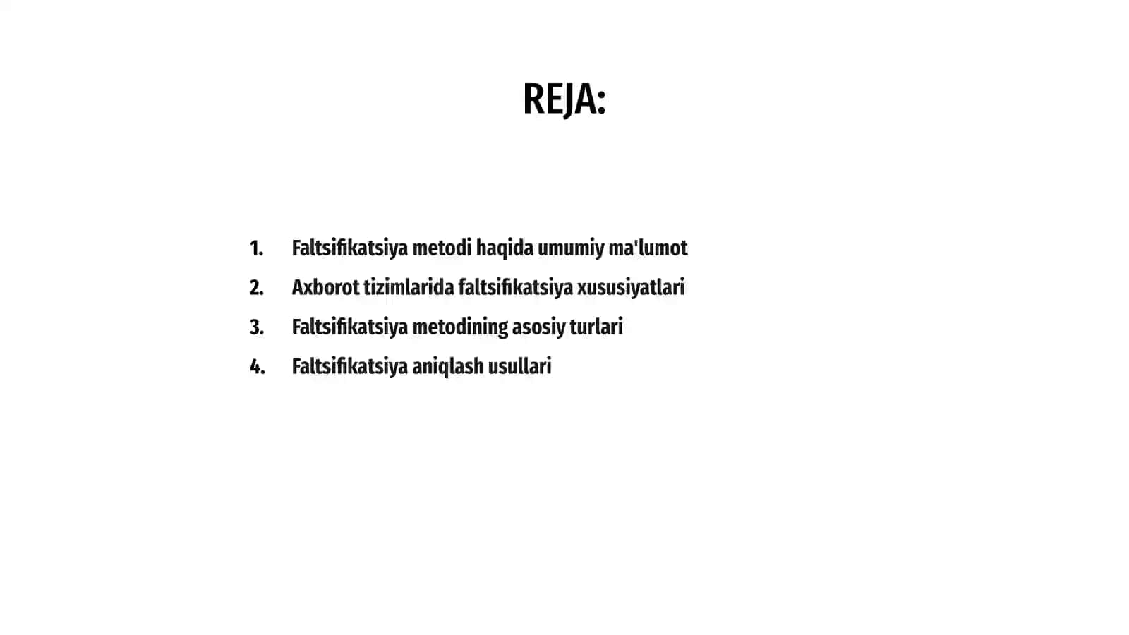Faltsifikatsiya metodi 2