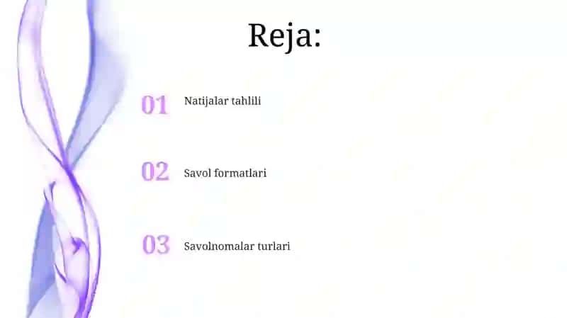 Savol formatlari 2