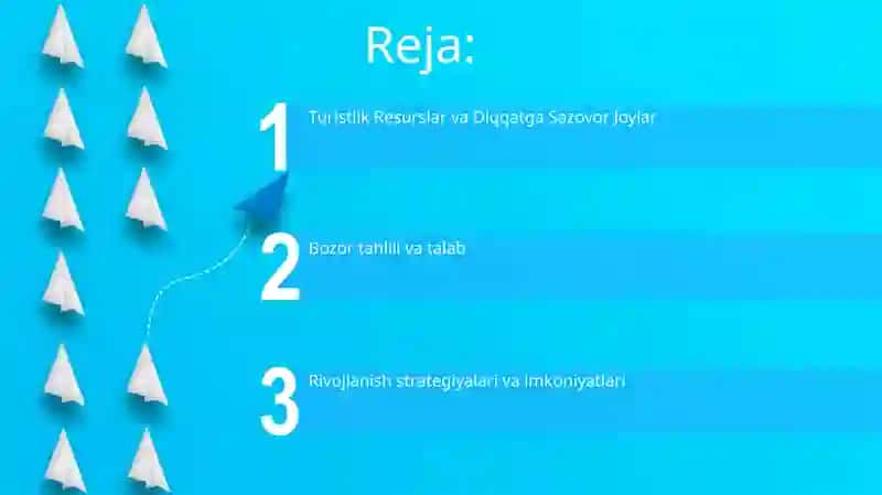 Turistik mintaqaning imkoniyatlari 2
