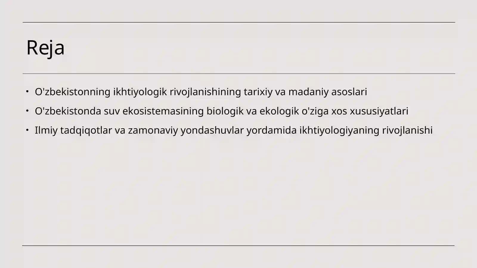 O'ZBEKISTONDA IXTIOLOGIYA FANINING RIVOJLANISHI 2