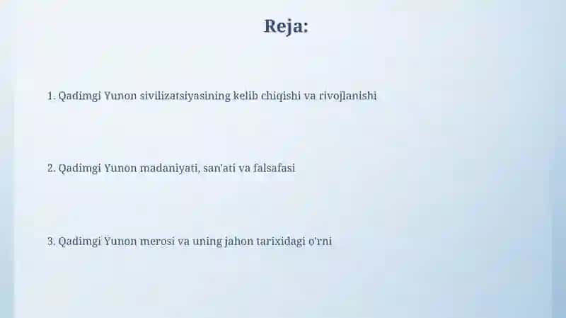 Qadimgi yunoniston silvilizatsiyalari 2