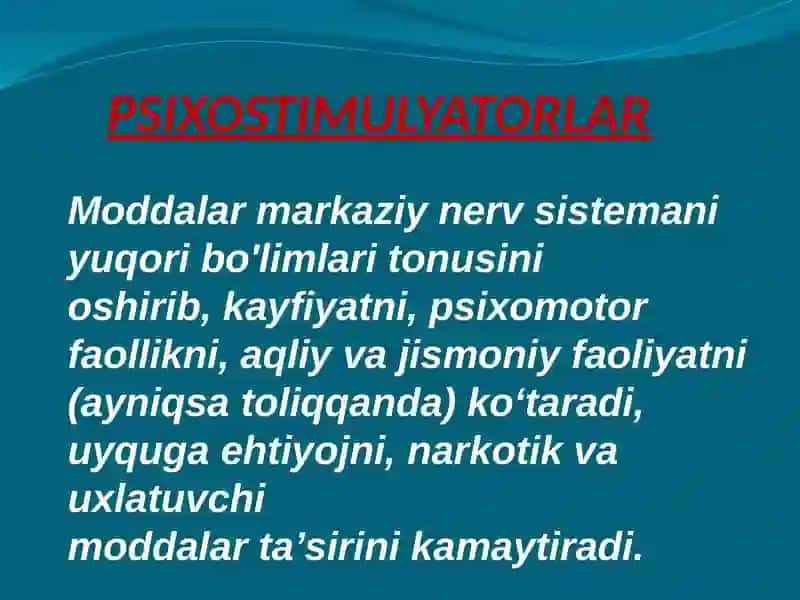 PSIXOSTIMULYATORLAR 2
