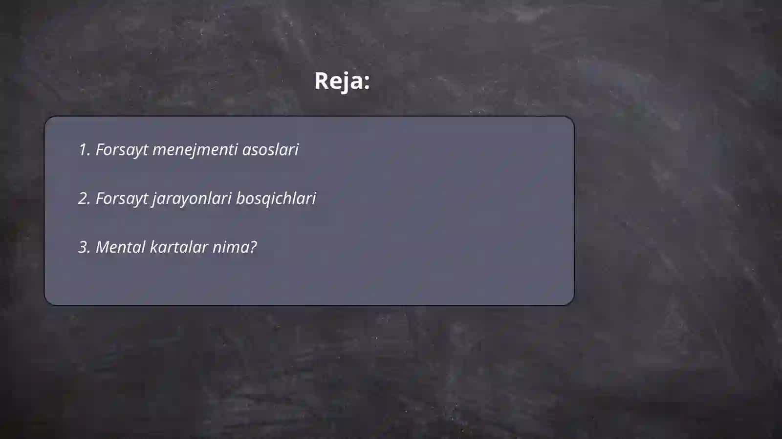 Forsayt menejmenti asoslari 2