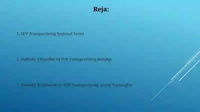 SUV Transporting Regional Ta'siri 2