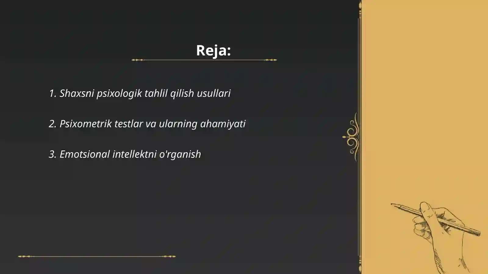 Psixodiognostik tekshiruv va tadqiqotlar 2