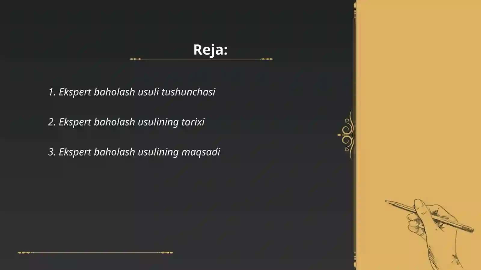 Ekspert baholash usuli haqida tushuncha, uning turlari va vazifalari 2