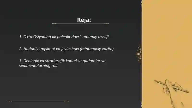 Oʻrta Osiyoning ilk paleolit davri yodgorliklari 2