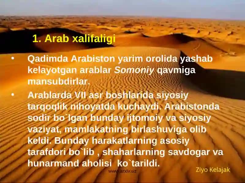 Arab halifaligida sud va harbiy ishlar 2