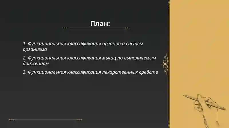 Функциональные классификация 2
