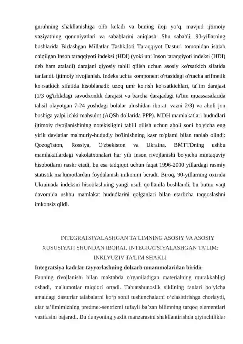 MDH DAVLATLARINING TA'LIM TIZIMI VA O’ZIGA XOS XUSUSIYATLARI.XOS XUSUSIYATLARI 2