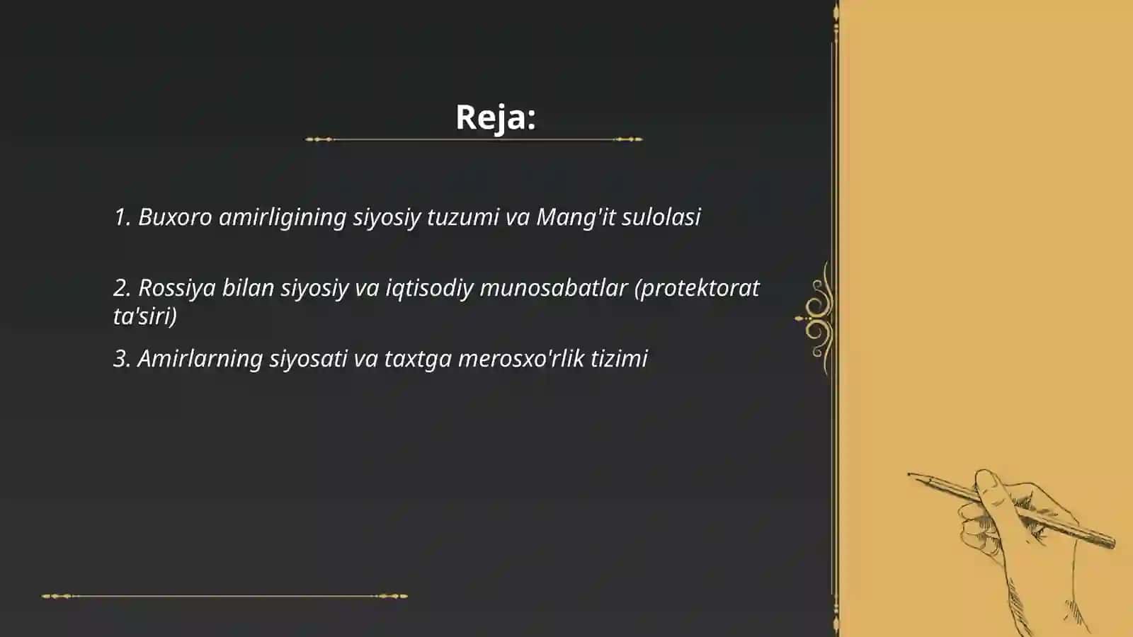 XIX ASRNING IKKINCHI YARMI XX ASRNING BOSHLARIDA BUXORO AMIRLIGI 2