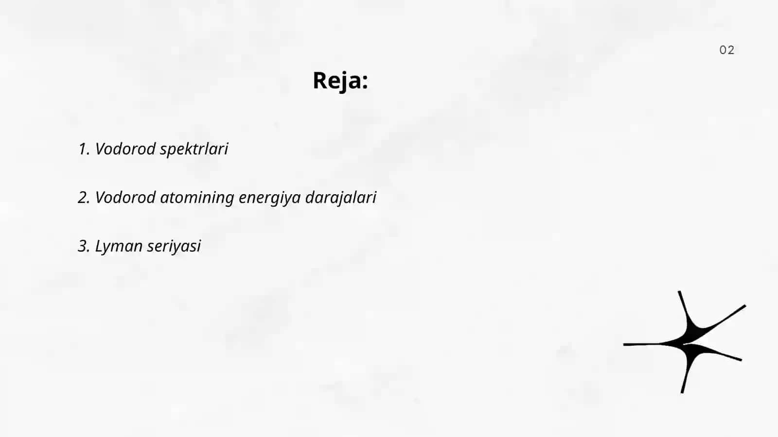 Vodorod va boshqa metalmas elementlar spektrlari 2