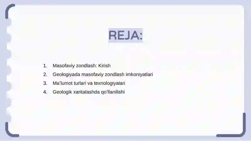Masofaviy zondlashni geologiyada qoʻllanilishi 2