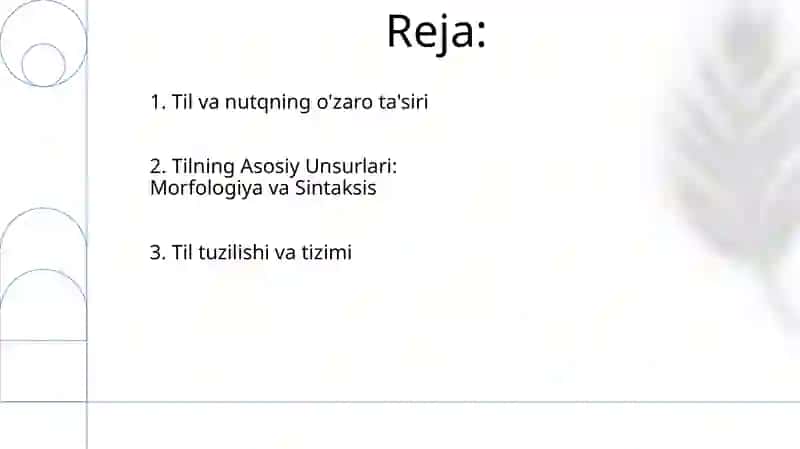 Tilshunoslikdan mavzu: Til qurilishi va tizimi.Til va nutq 2
