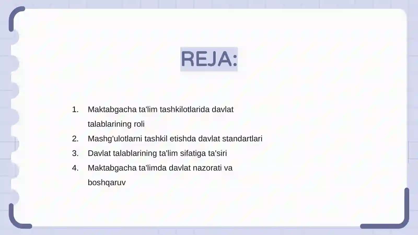 Davlat talablarining o'rni va ahamyati 2