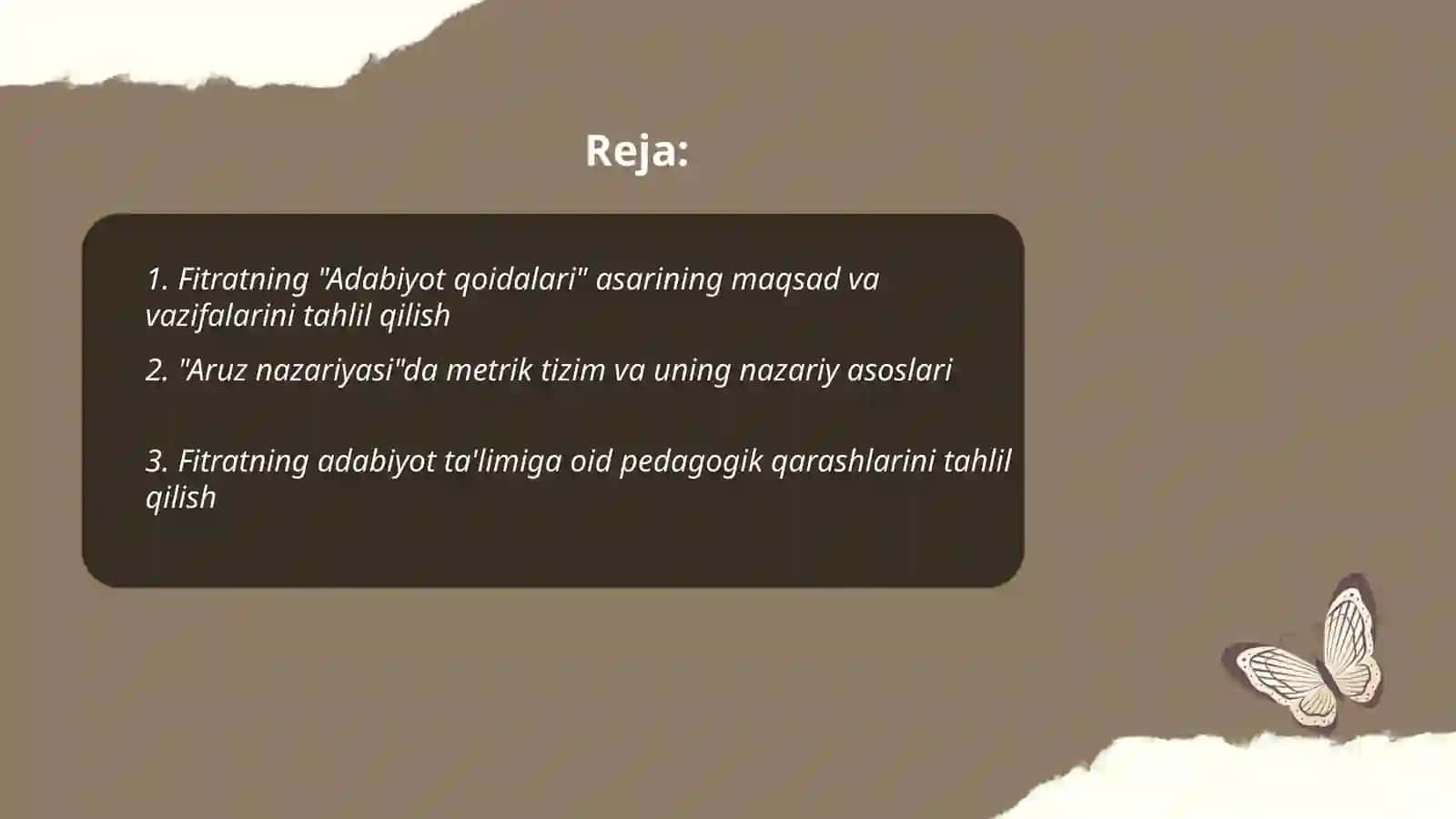 Fitratning "Adabiyot qoidalari", "Aruz nazariyasi" asarlari tahlili 2