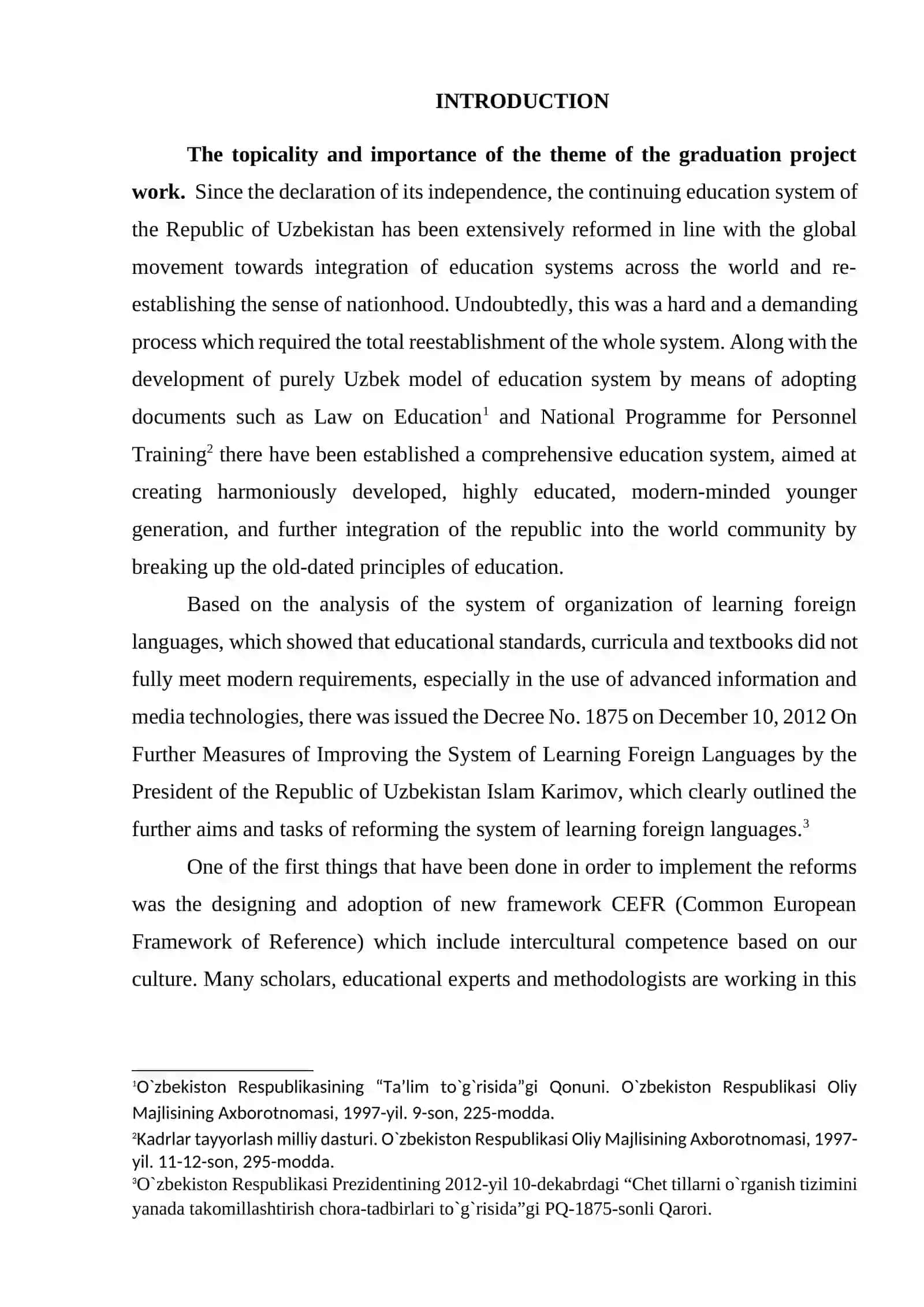 The Common European Framework of Reference (CEFR), its aims and objectives 2