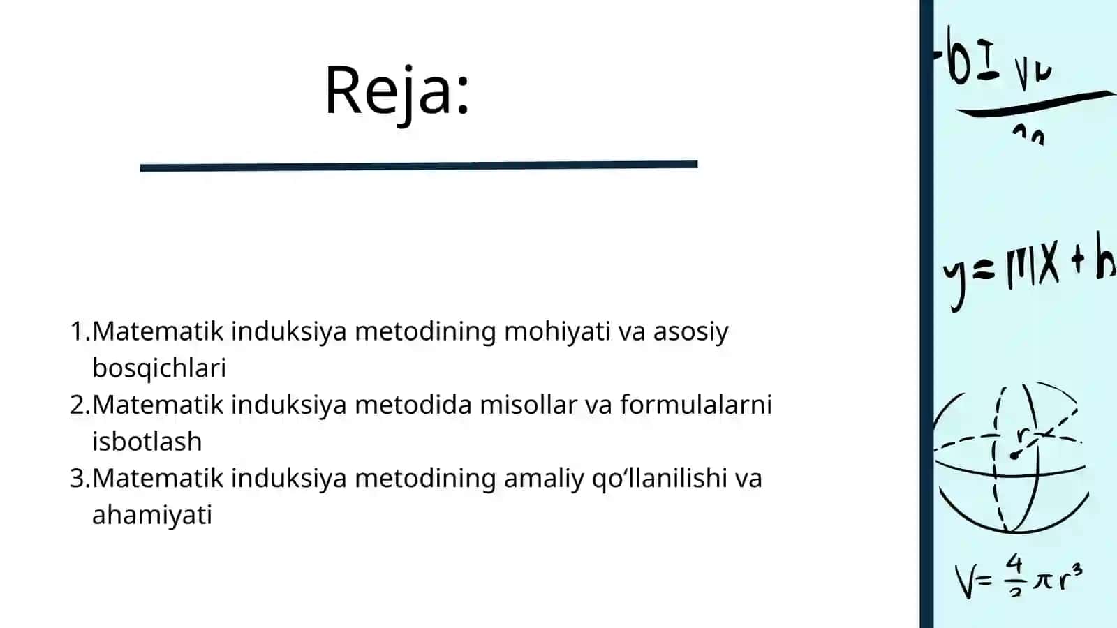 Matematik induksiya metodi 2