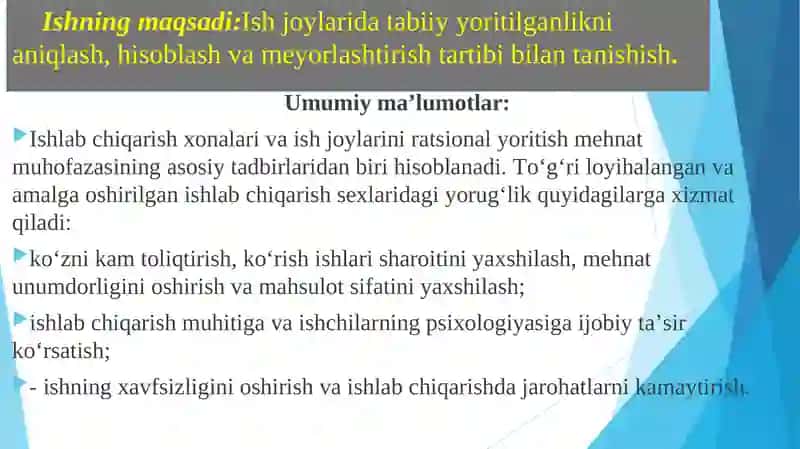 TABIIY YORITILGANLIKNI TADQIQ QILISH 5-Laboratoriya ishi 2