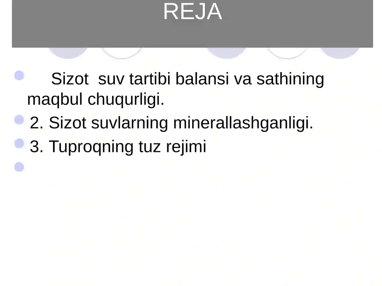 Sizot Suvlari Rejimi va Balansi 2