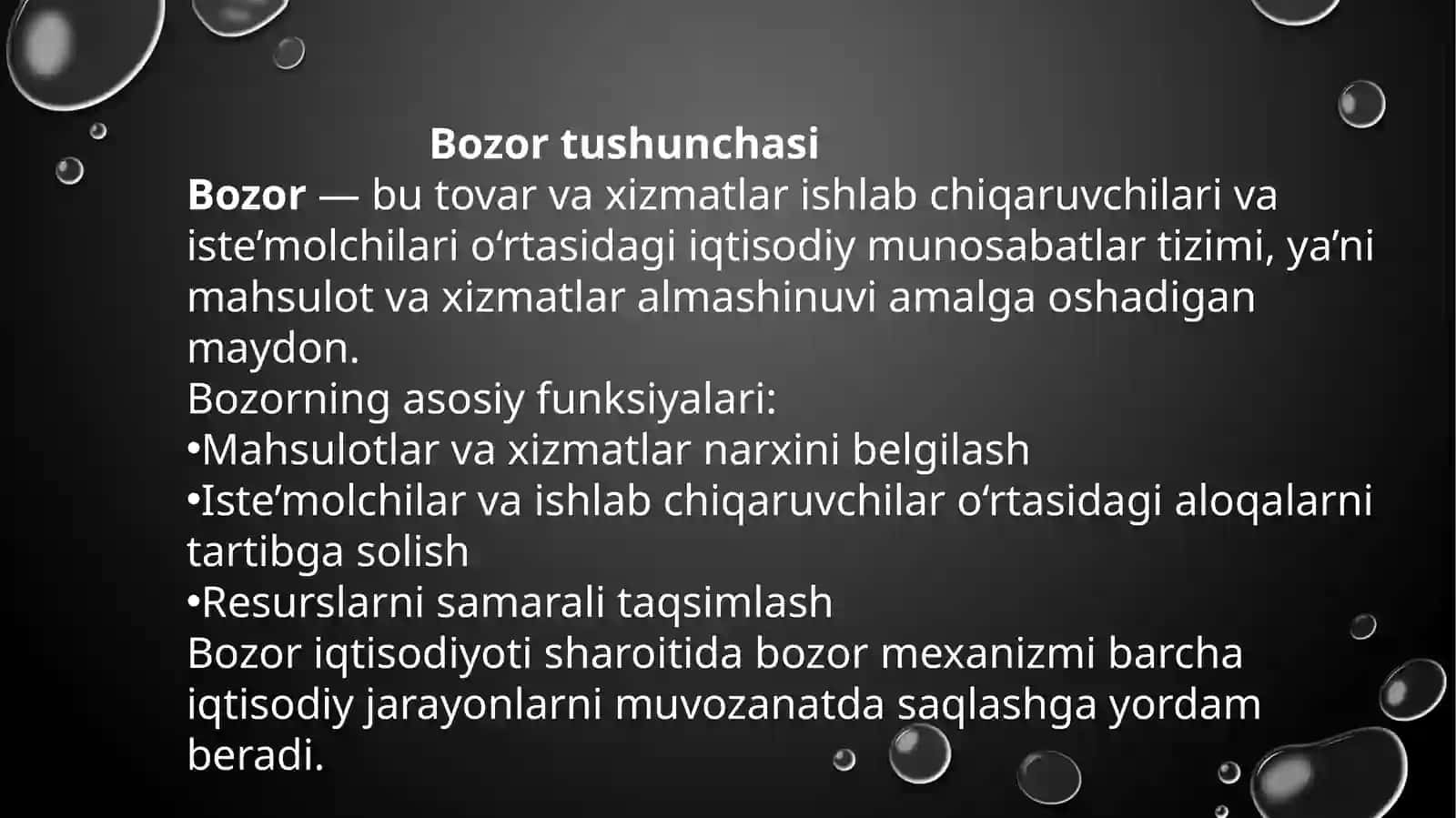 BOZOR MEXANIZMI, UNING TARKIBIY QISMLARI VA AMAL QILISHI 2