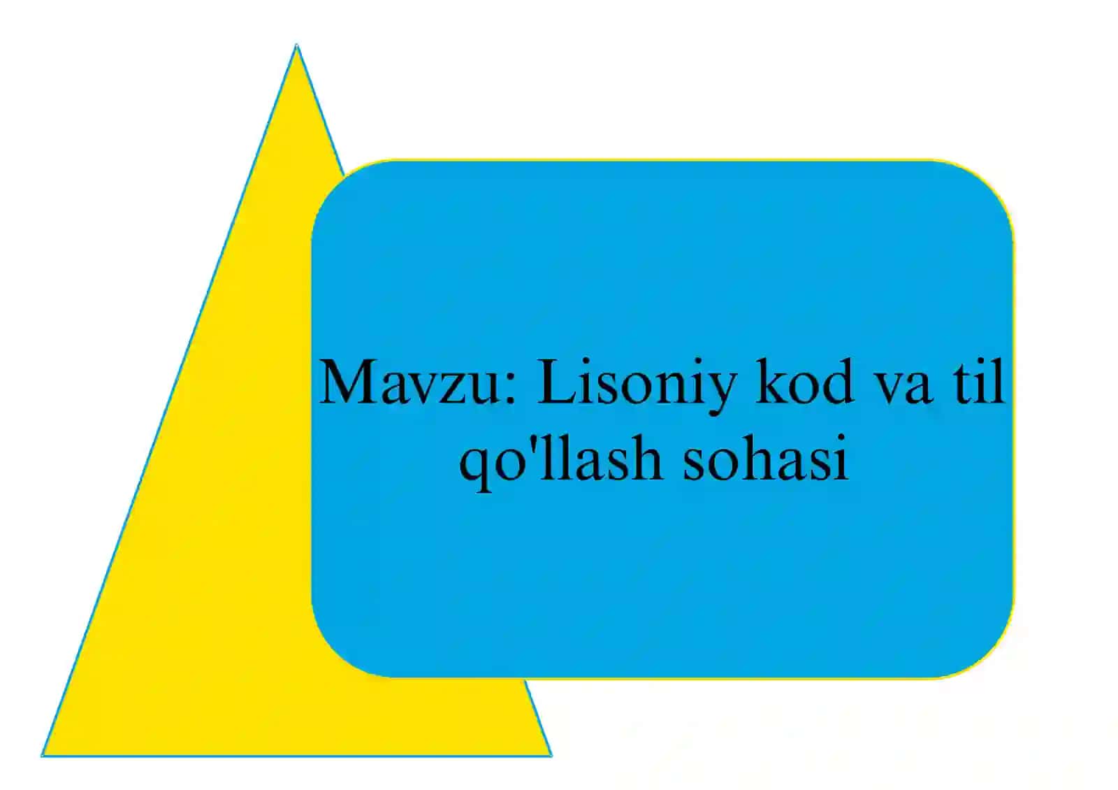 Lisoniy kod va til qo'llash sohasi 2
