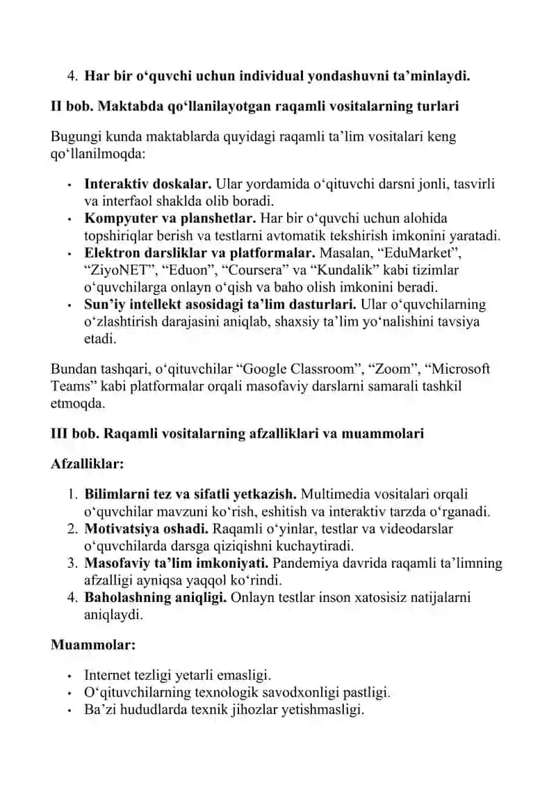 Maktabda raqamli ta’lim vositalari – zamonaviy ta’limning yangi bosqichi 2