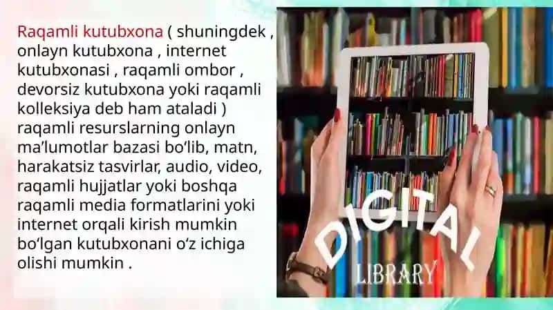 Raqamli kutubxona 2