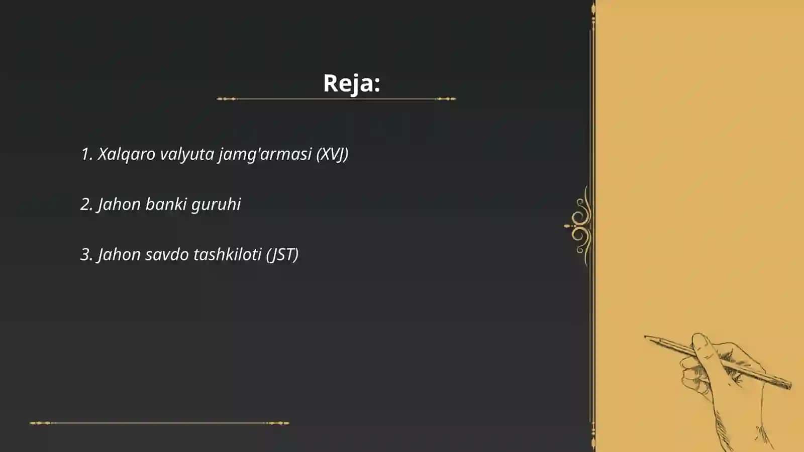 Xalqaro valyuta jamg'armasi (XVJ) 2