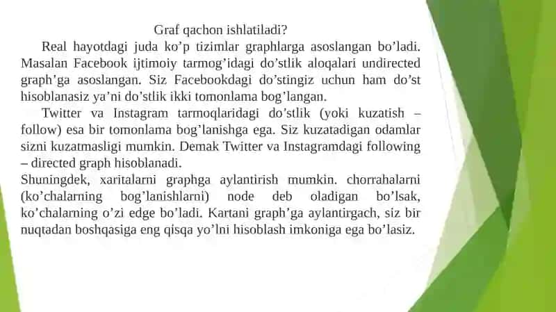 Graflar nazariyasi elementlari 2